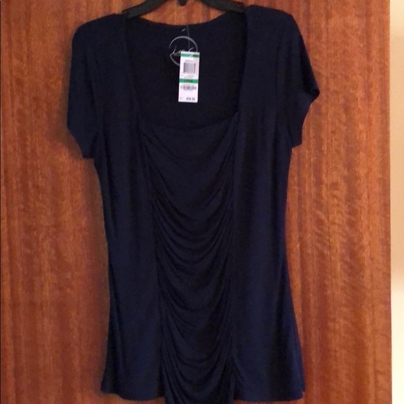 Woman’s INC blouse navy blue